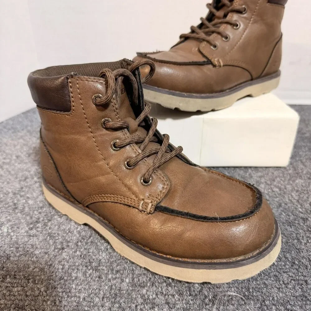 Skechers Boots Youth Size 1.5 Brown Chukka Lace Up Casual Walking 405671L